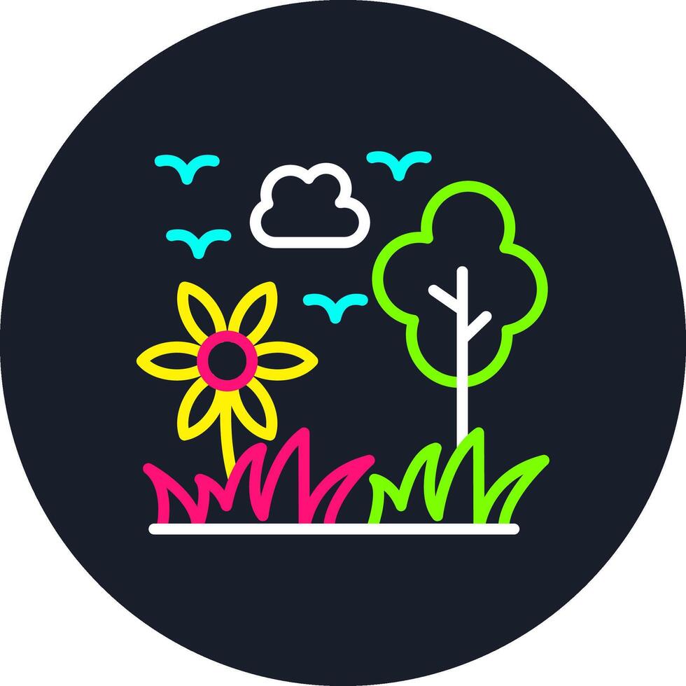 Nature Line Multi Color Design vector