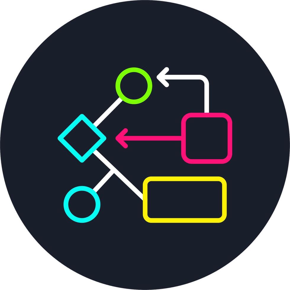 Decision making Line Multi Color Design vector