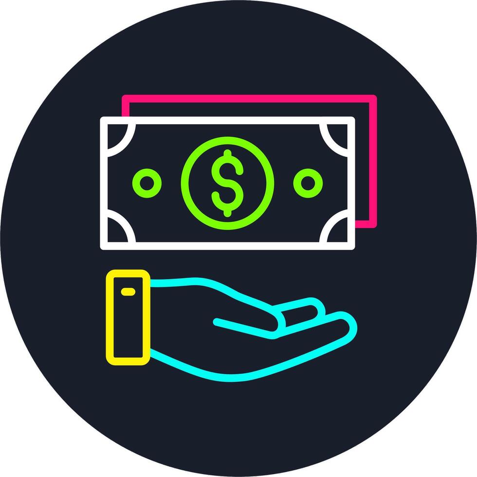 Money Line Multi Color Design vector