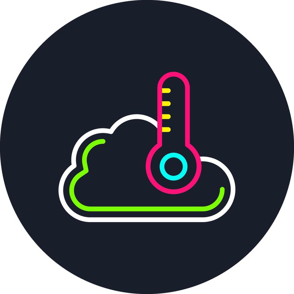 Temperature Line Multi Color Design vector