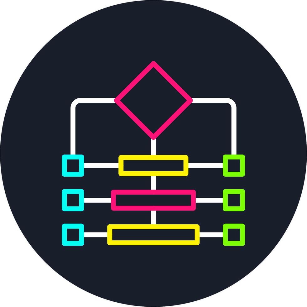 protocolo línea multi color diseño vector