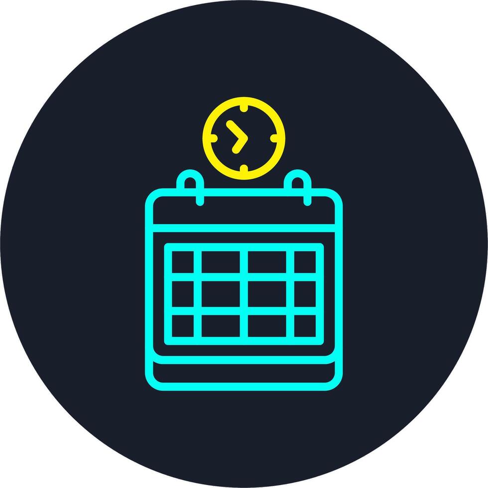 Work schedule Line Multi Color Design vector