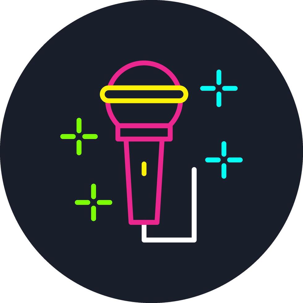 Karaoke Line Multi Color Design vector
