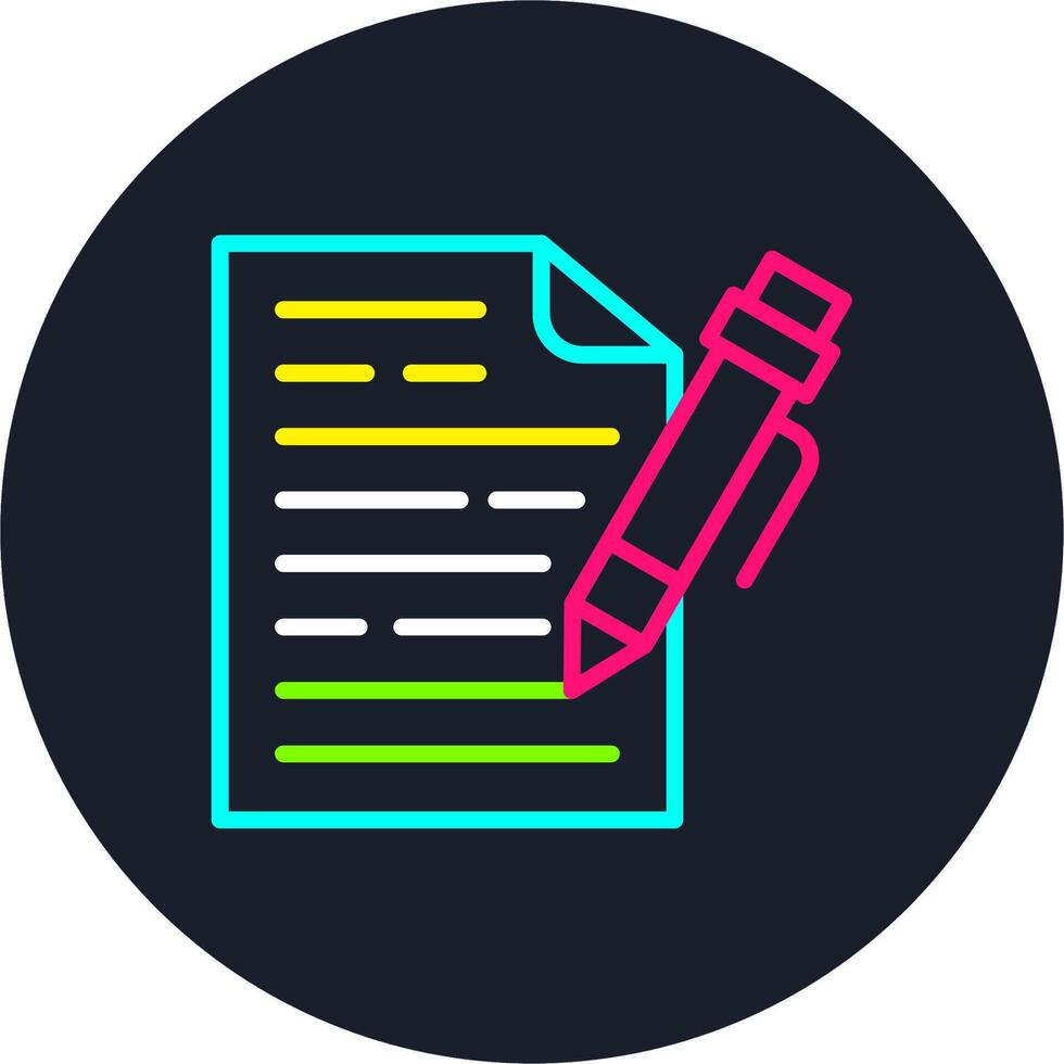 Agreement Line Multi Color Design vector