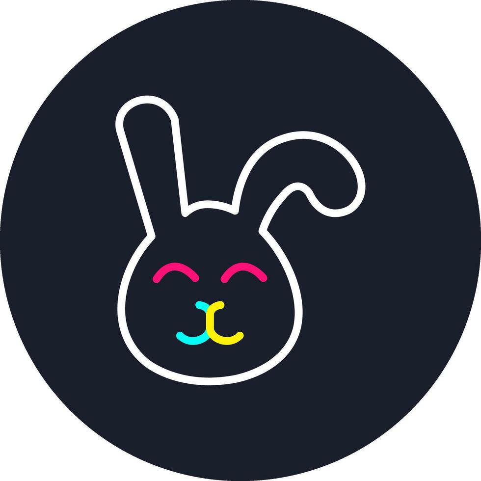 Rabbit Line Multi Color Design vector