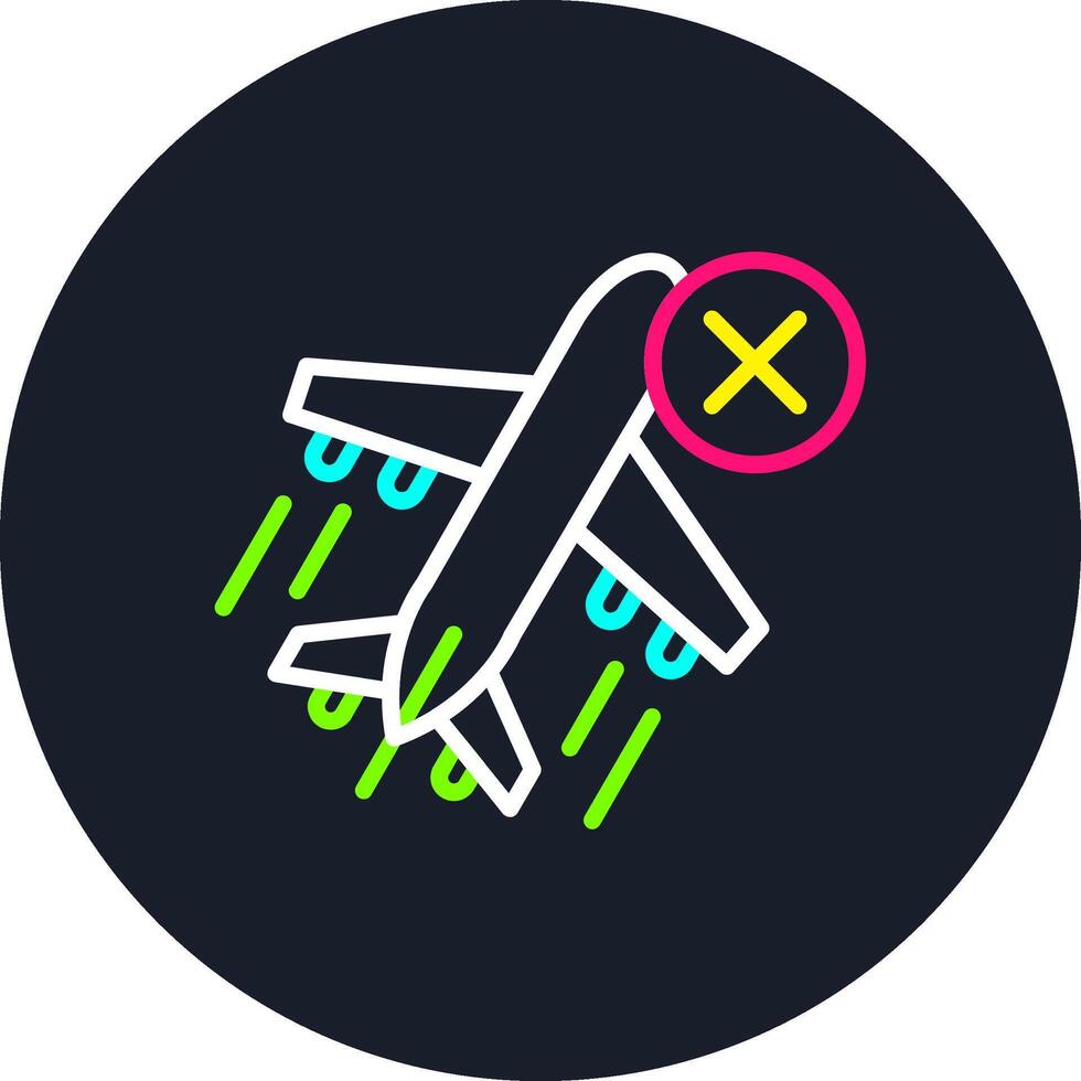 Cancelled Line Multi Color Design vector