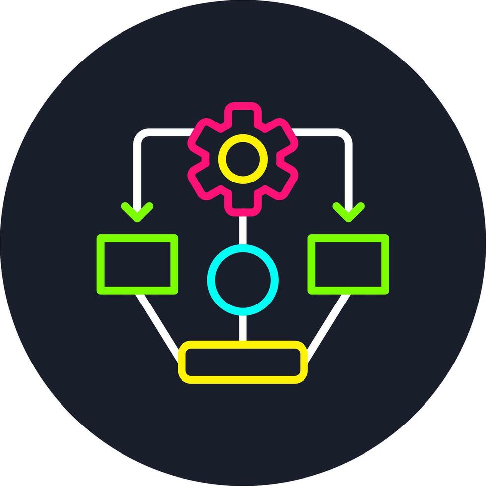 Workflow Line Multi Color Design vector