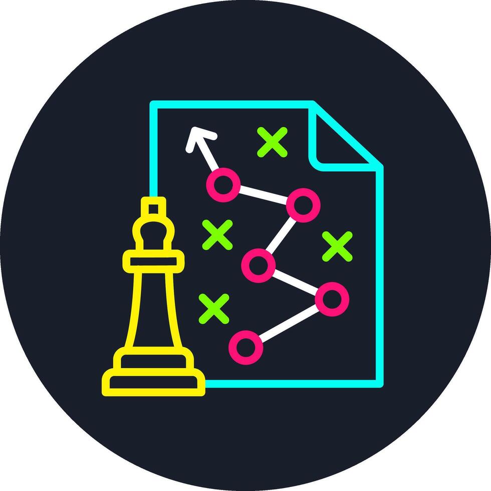 Content Strategy Line Multi Color Design vector
