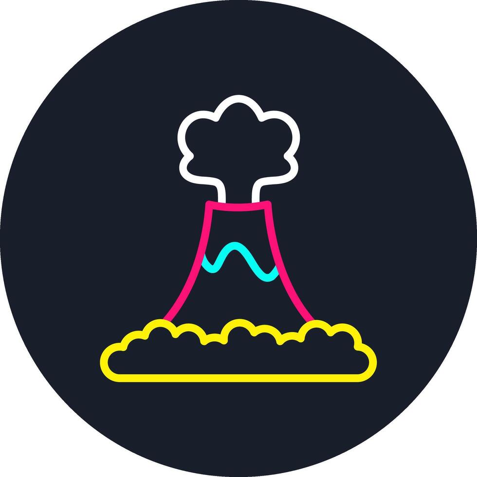 Valcano Line Multi Color Design vector