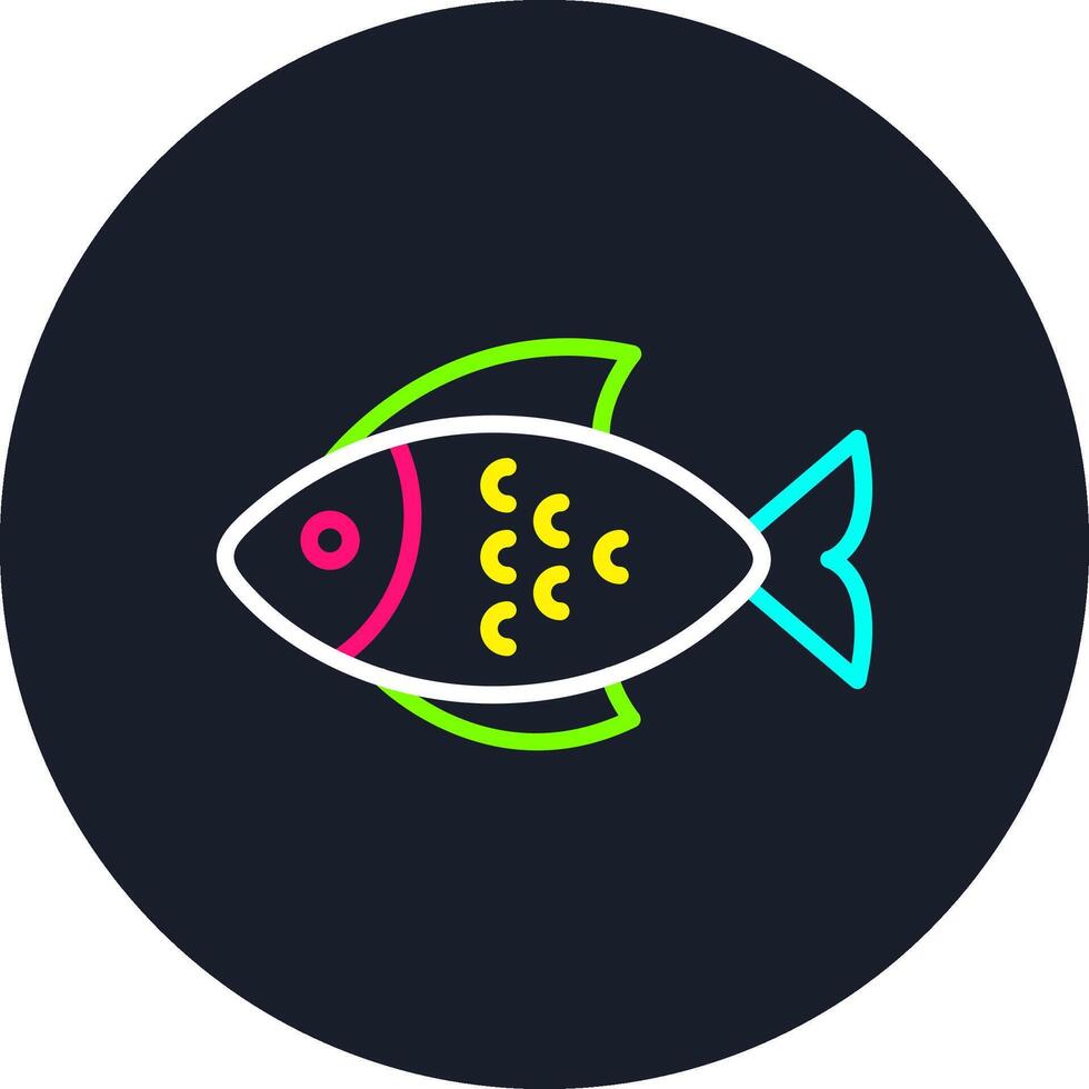 Fish Line Multi Color Design vector