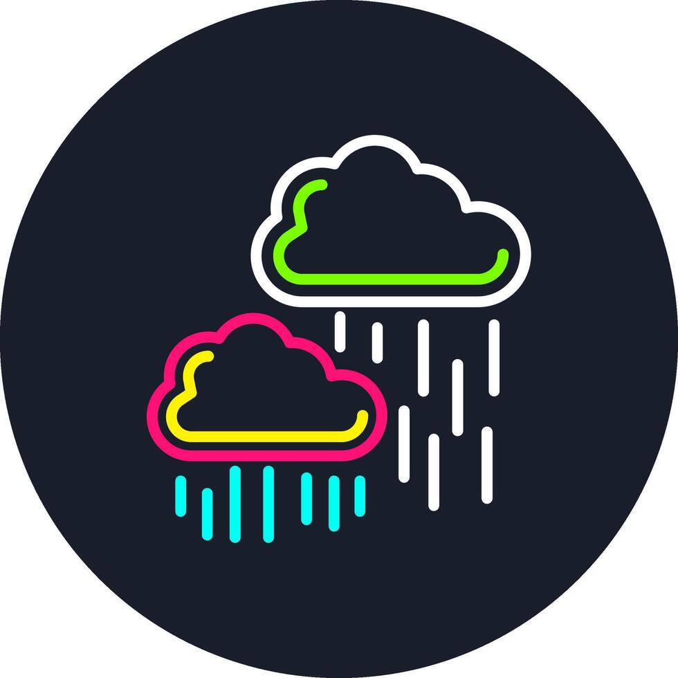 Rainy Day Line Multi Color Design vector