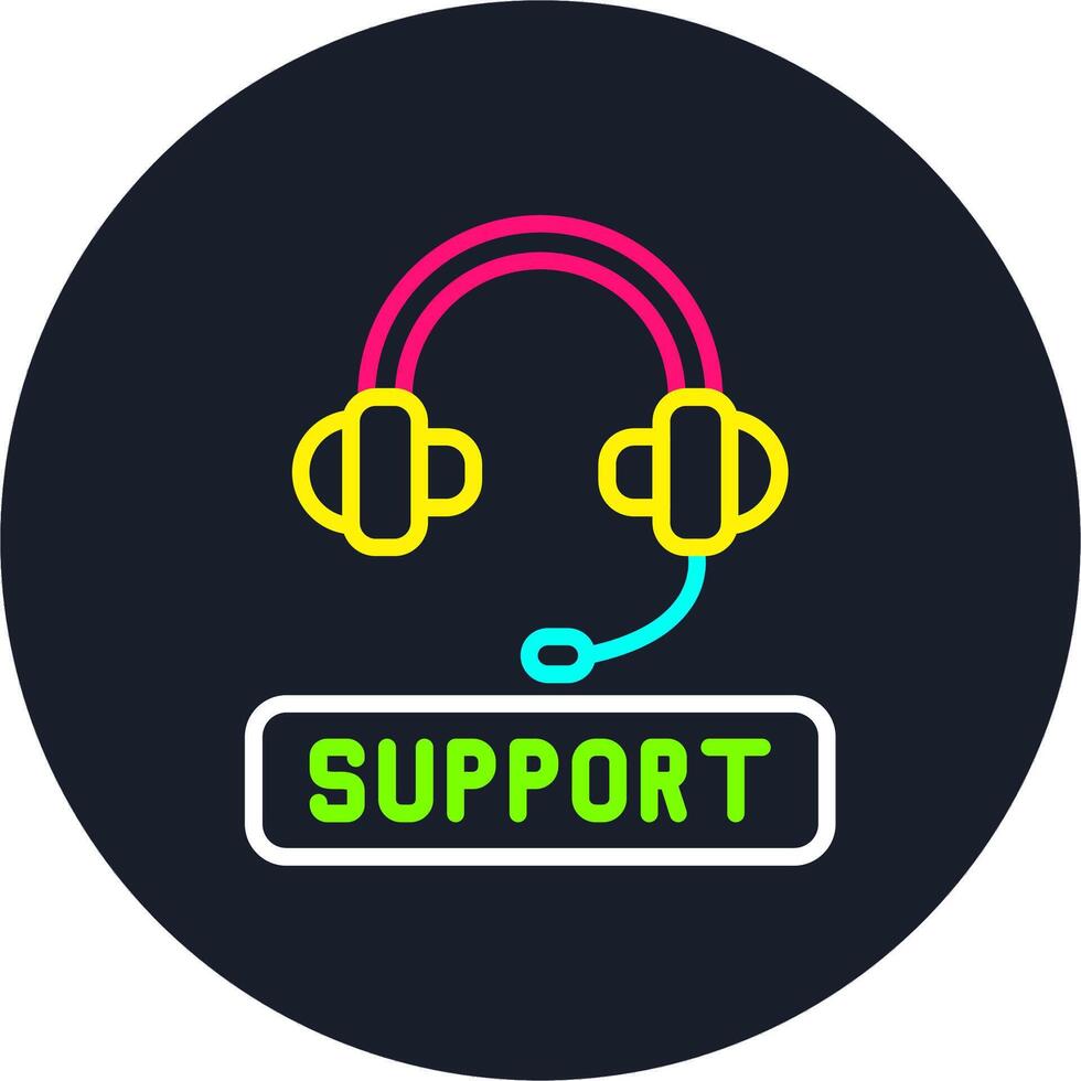 Support Line Multi Color Design vector