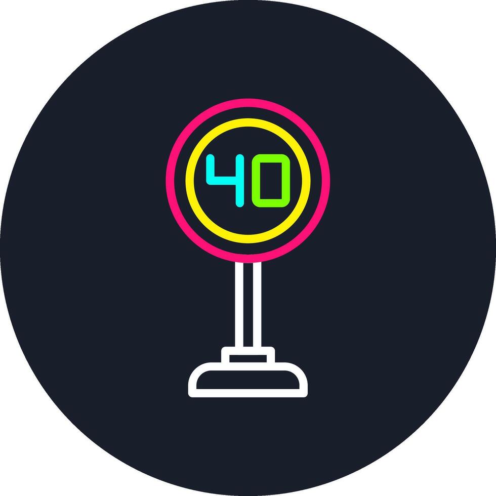 Speed Limit Line Multi Color Design vector