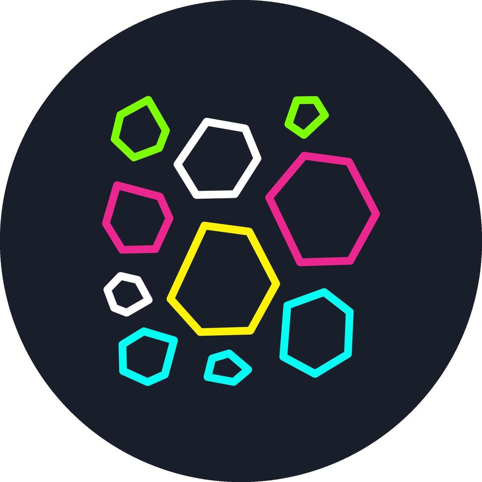 Rocks Line Multi Color Design vector