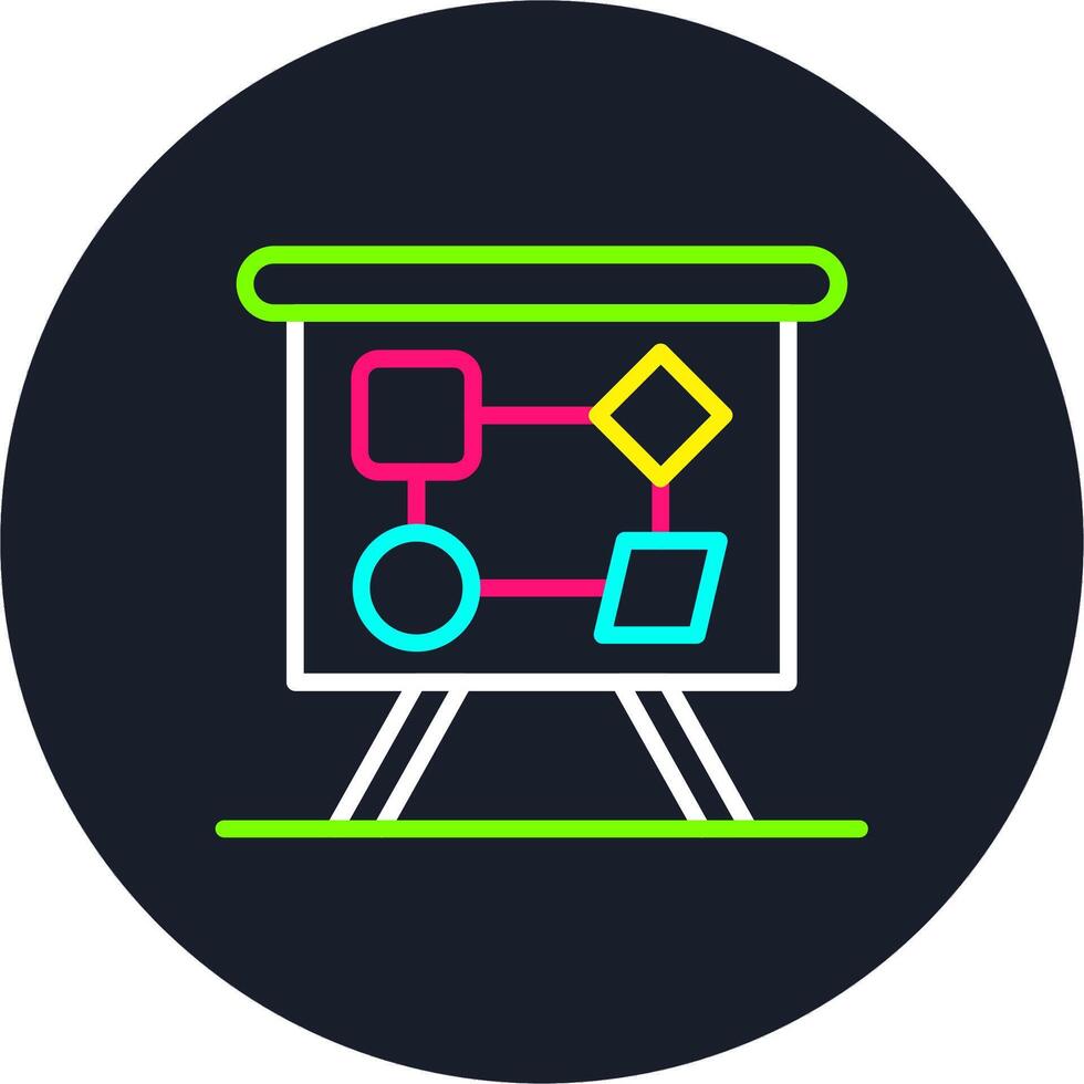 Task planning Line Multi Color Design vector