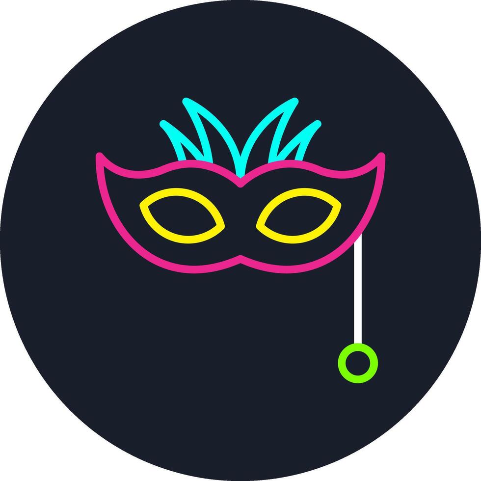 Eye Mask Line Multi Color Design vector