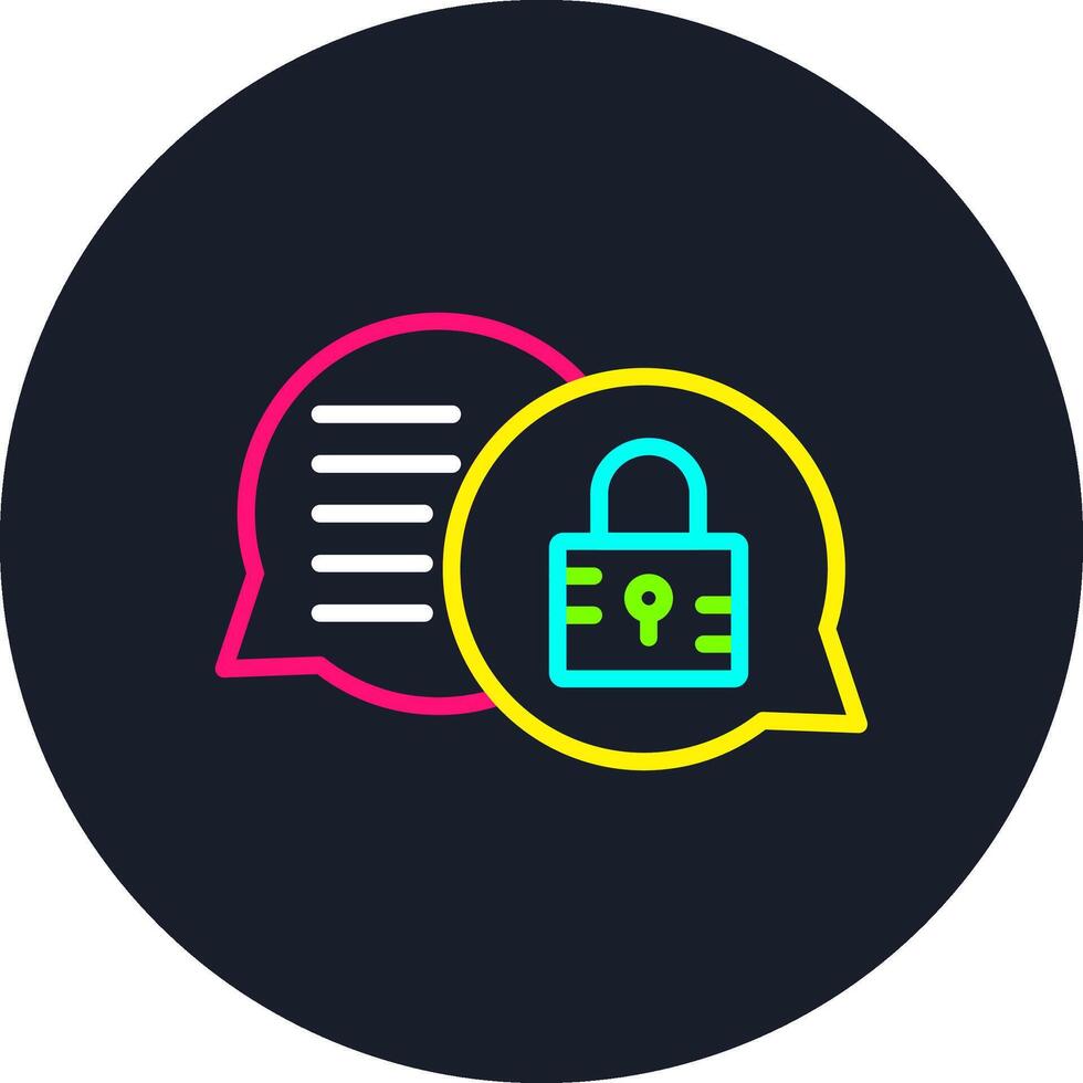 Chat Line Multi Color Design vector