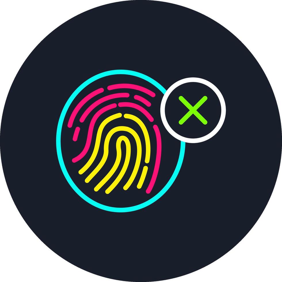 Denied Line Multi Color Design vector