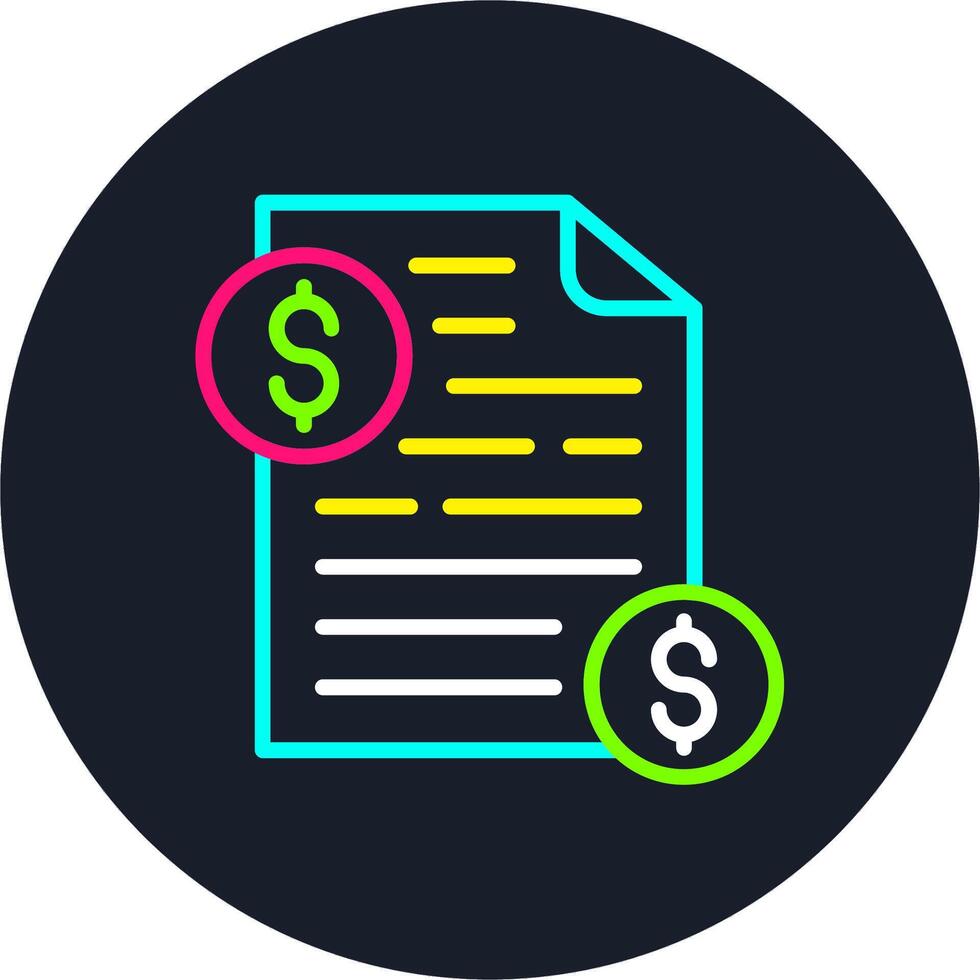 Money Line Multi Color Design vector