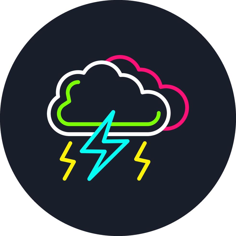 Thunder Line Multi Color Design vector
