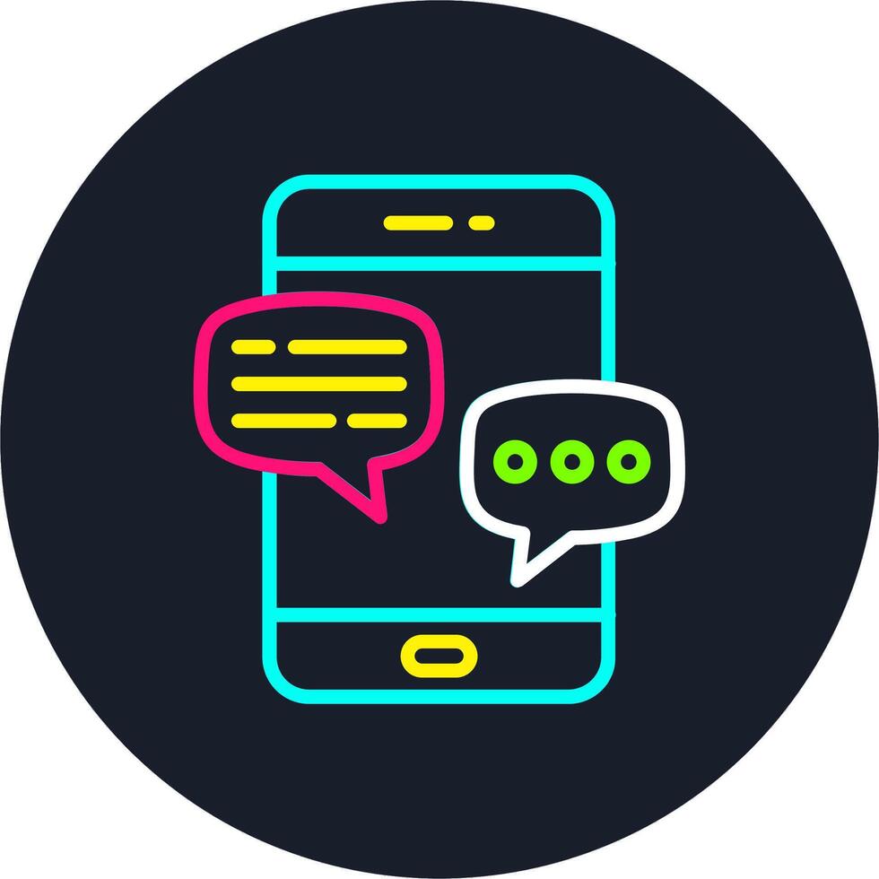 Mobile Line Multi Color Design vector