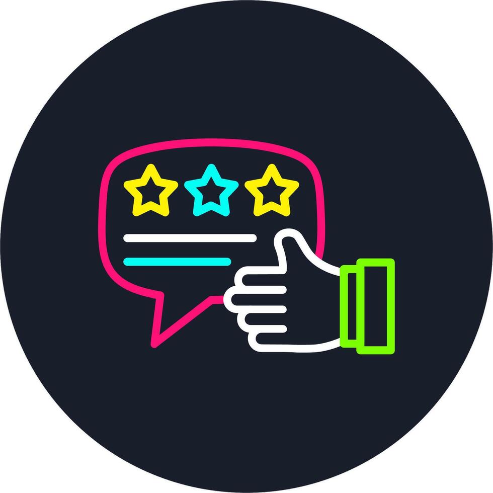 Rating Line Multi Color Design vector