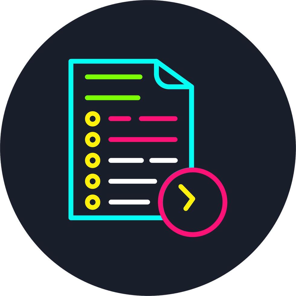 Bullet list Line Multi Color Design vector