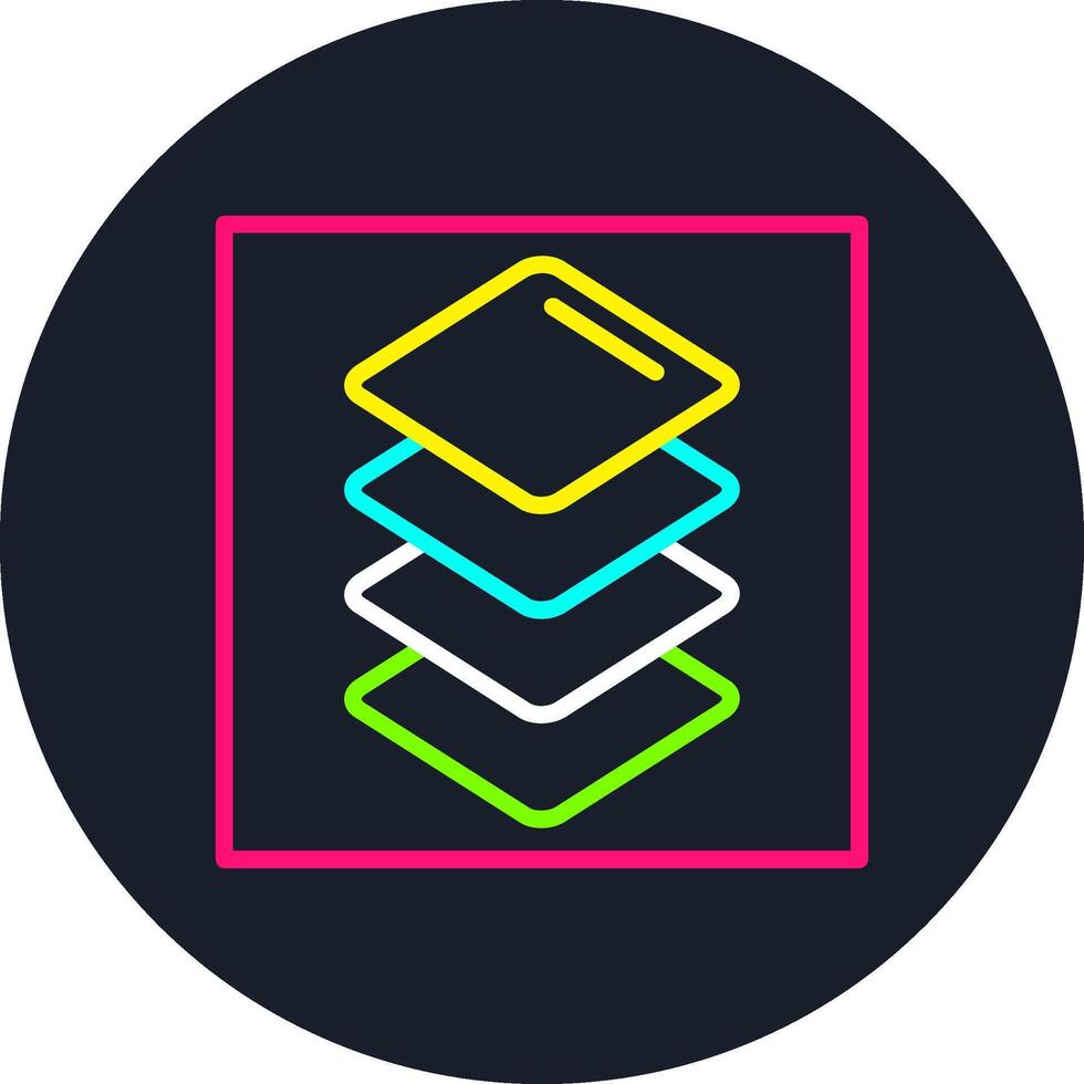 Layers Line Multi Color Design vector