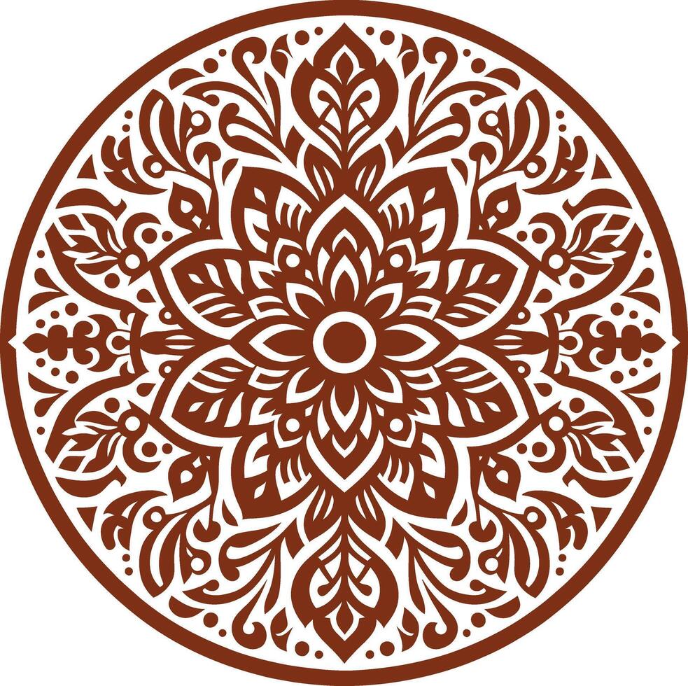 Geometric Mandala, Decorative Round Mandala shape decorative Floral design Silhouette Motif Pattern vector