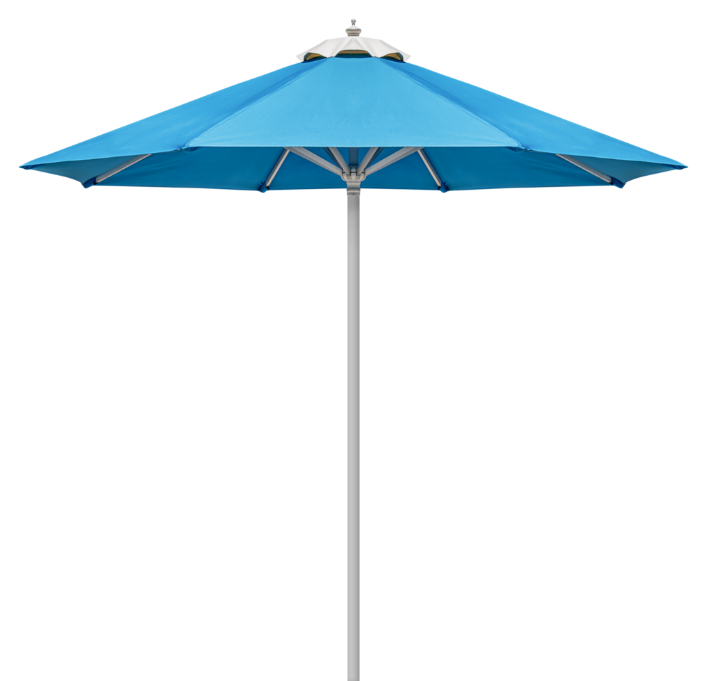 Blue beach umbrella png