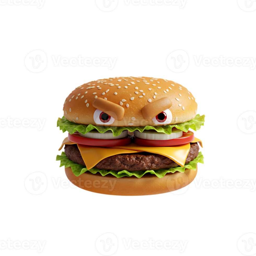 Angry Looks Cheeseburger Craze png