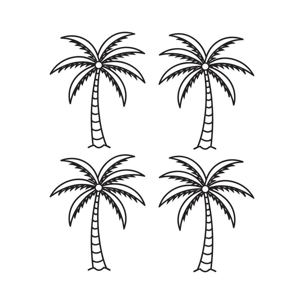 plam tree design art vector
