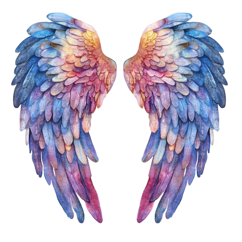 Two colorful wings png