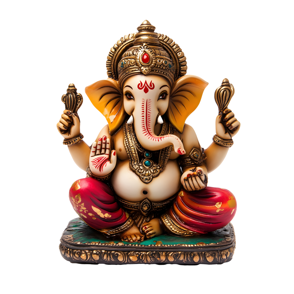High-Quality Lord Ganesha Statue for Sacred Artwork png