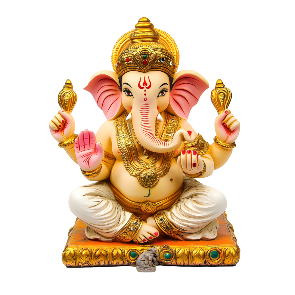 Lord Ganesha Statue for Vibrant Visual Presentations png