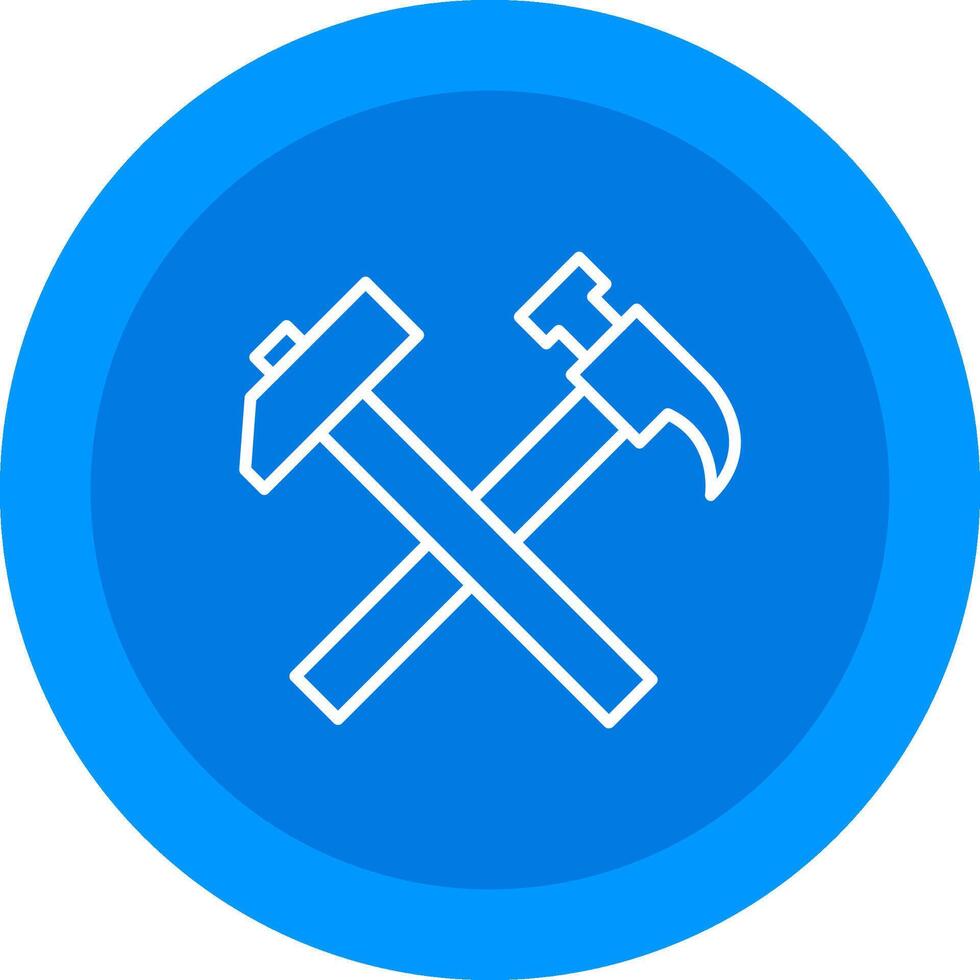 Crossed Hammers Icon Design Symbol vector