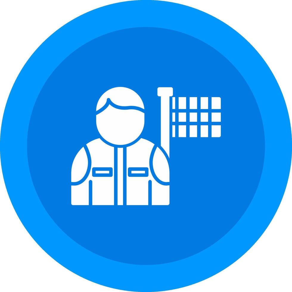 Flagman Icon Design Symbol vector