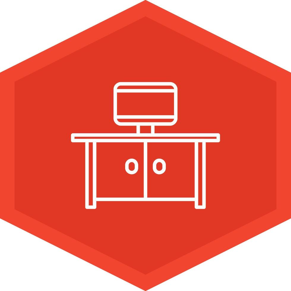 Tv Table Icon Design Symbol vector