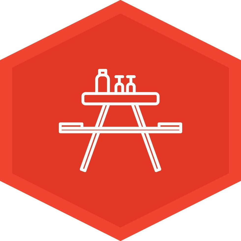 Picnic Table Icon Design Symbol vector