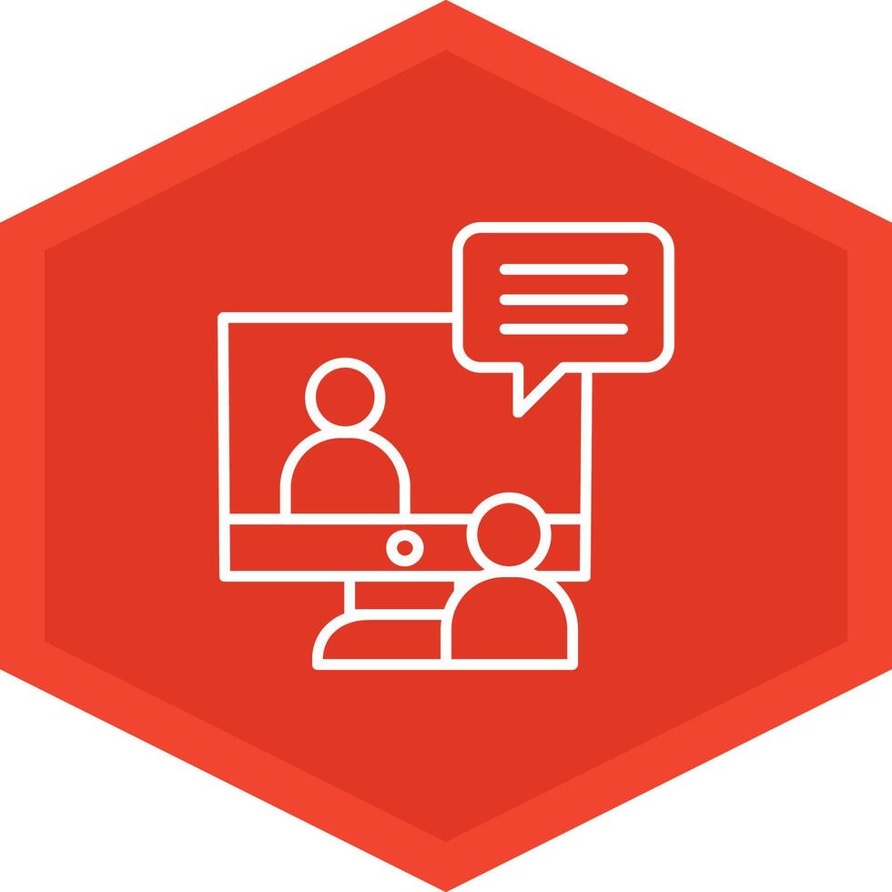 Online Interview Icon Design Symbol vector