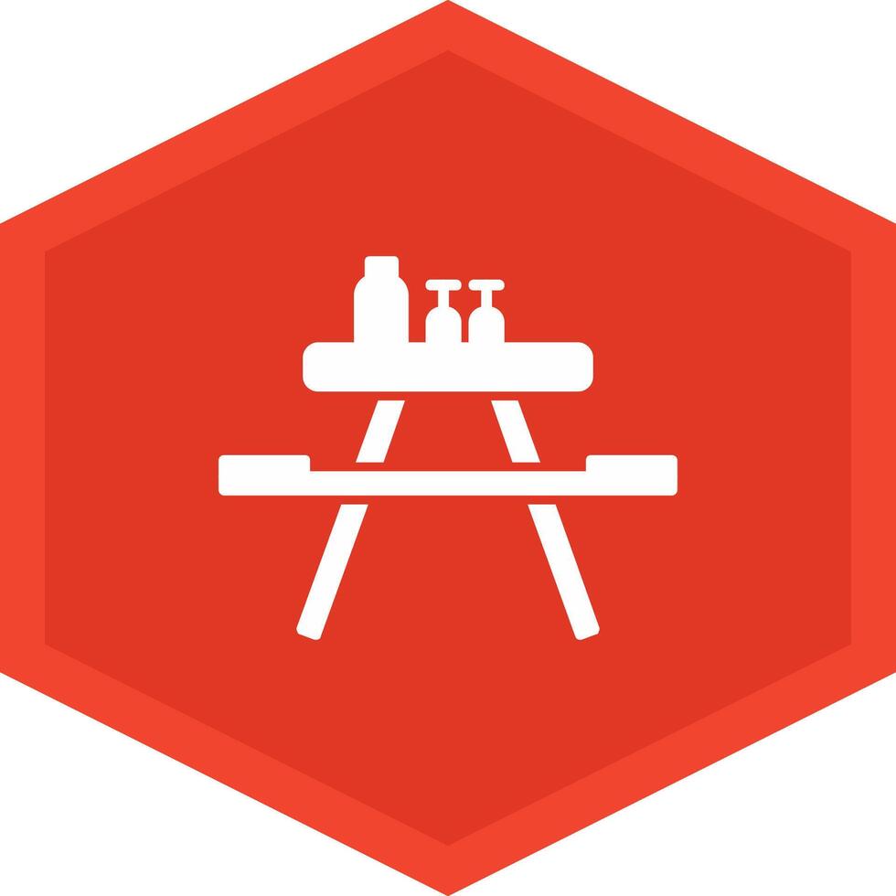 Picnic Table Icon Design Symbol vector