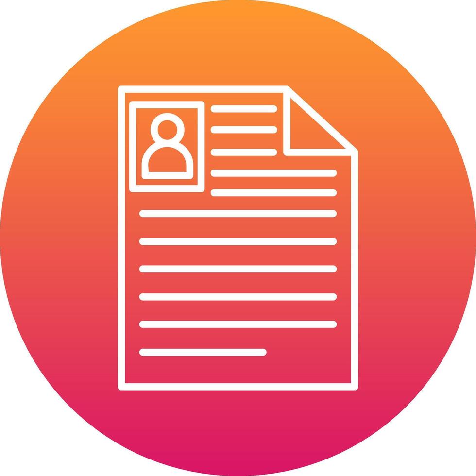 Curriculum Vitae Icon Design Symbol vector