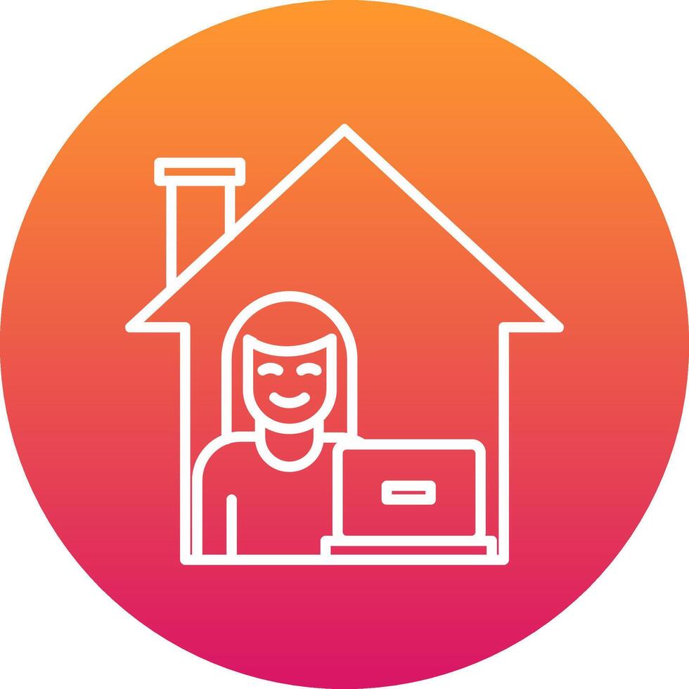 Work From Home Icon Design Symbol vector