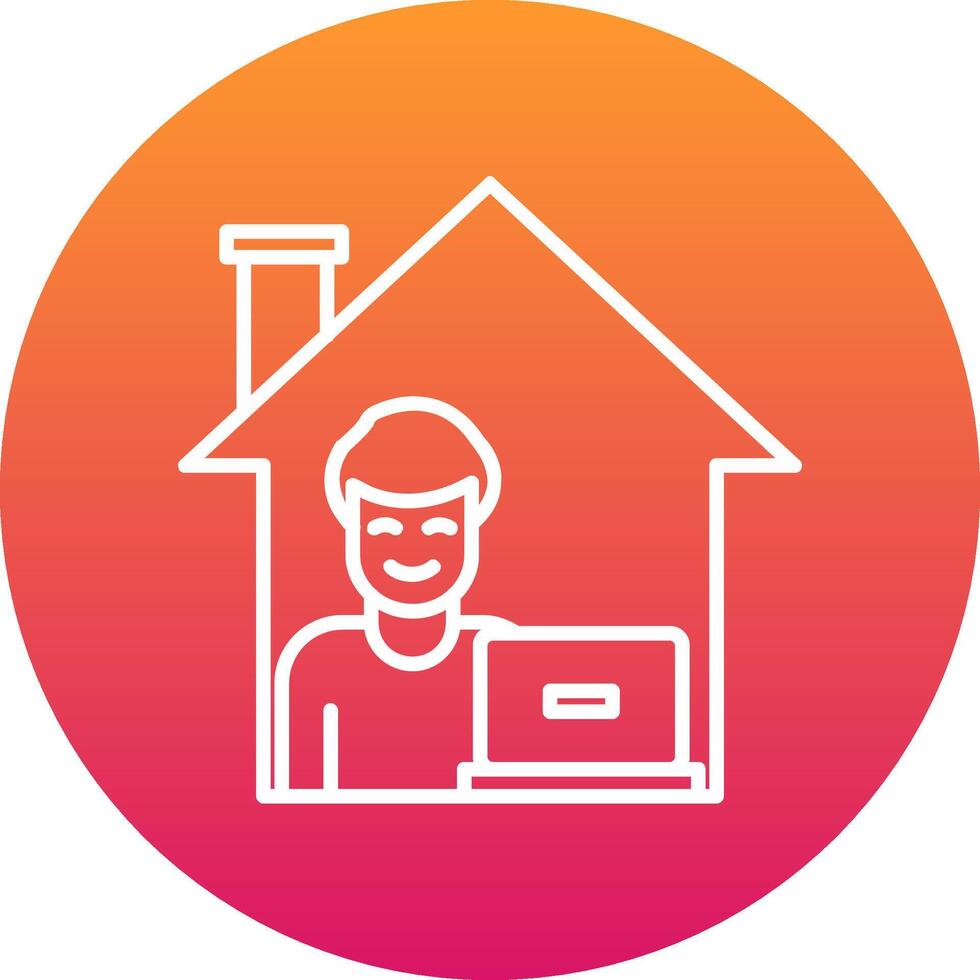 Work From Home Icon Design Symbol vector