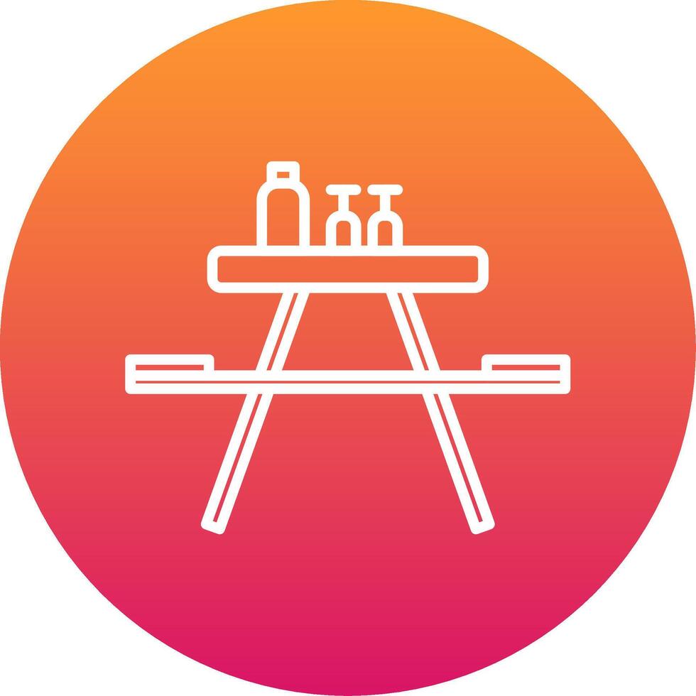 Picnic Table Icon Design Symbol vector