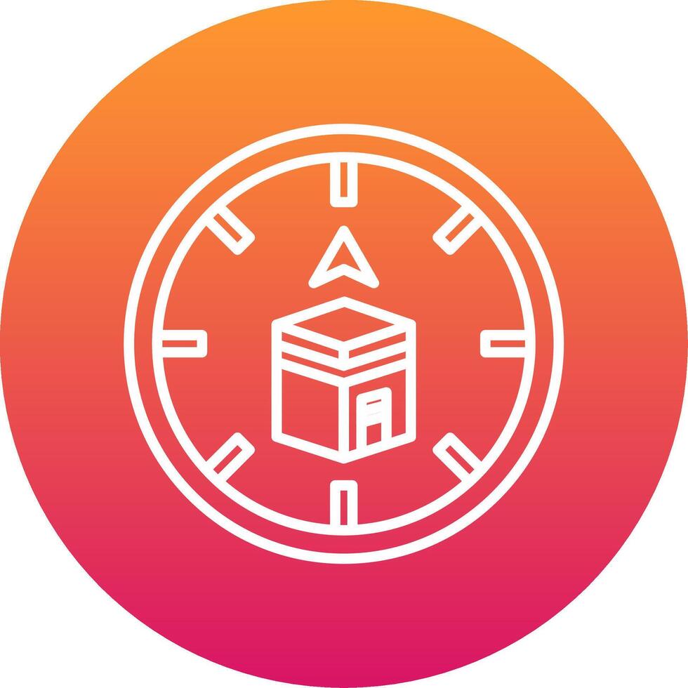 Qibla Icon Design Symbol vector