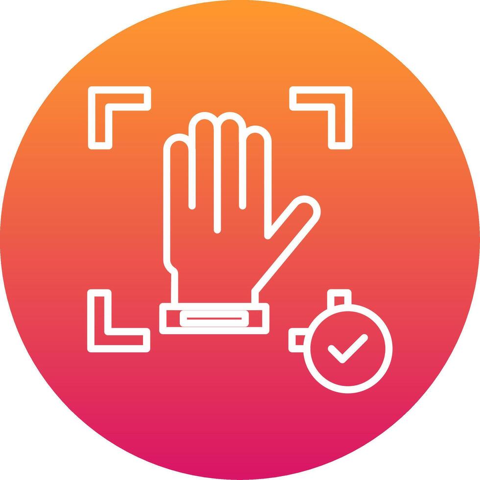 Hand Recognition Icon Design Symbol vector