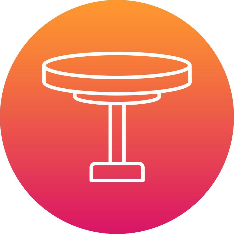Round Table Icon Design Symbol vector