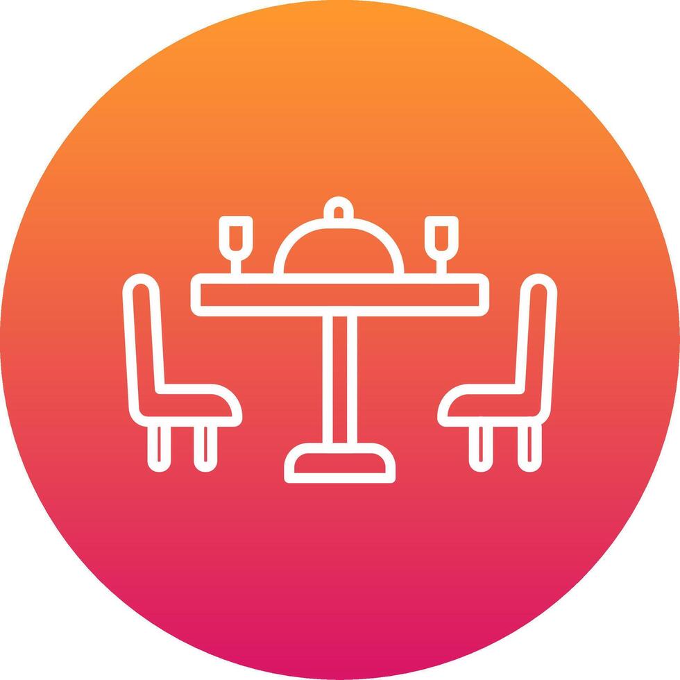 Dining Table Icon Design Symbol vector