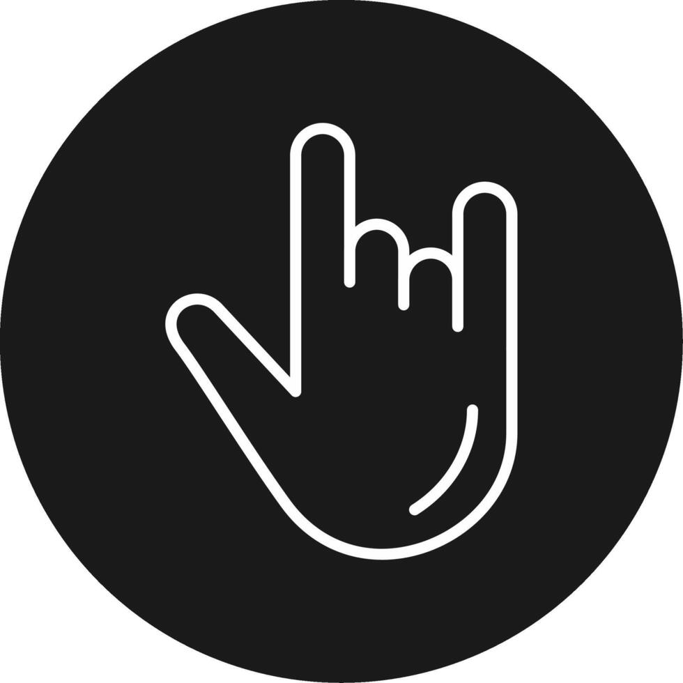 Hand Rock Icon Design Symbol vector